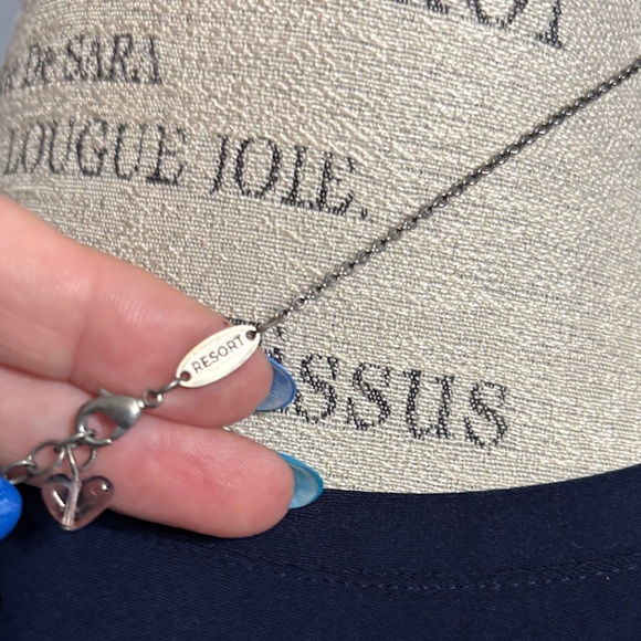 Sabika Silver Necklace with Blue Floral Pendant - Picture 2 of 3